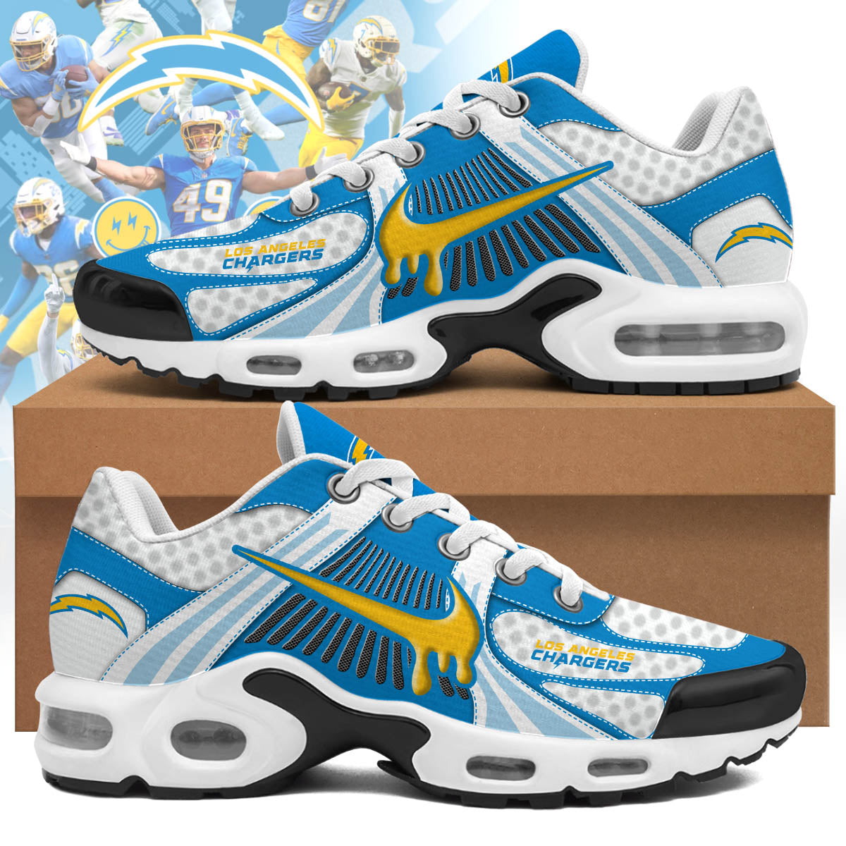 Personalized Los Angeles Chargers Air Max Plus Shoes