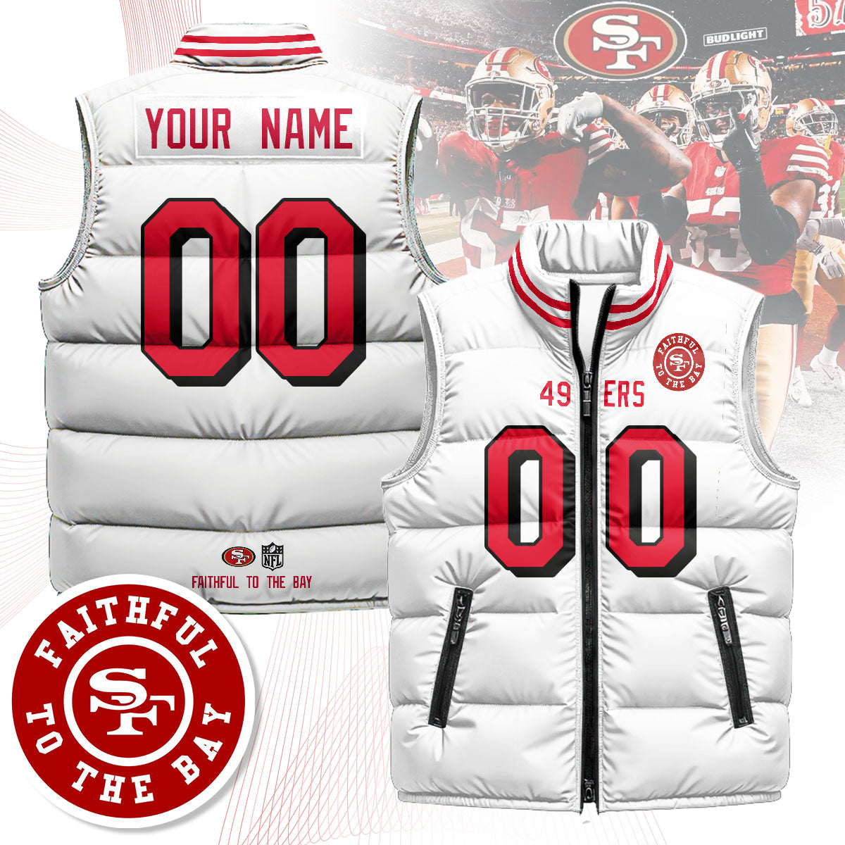 PersonalizedSF Unisex Puffer Vest - Printed