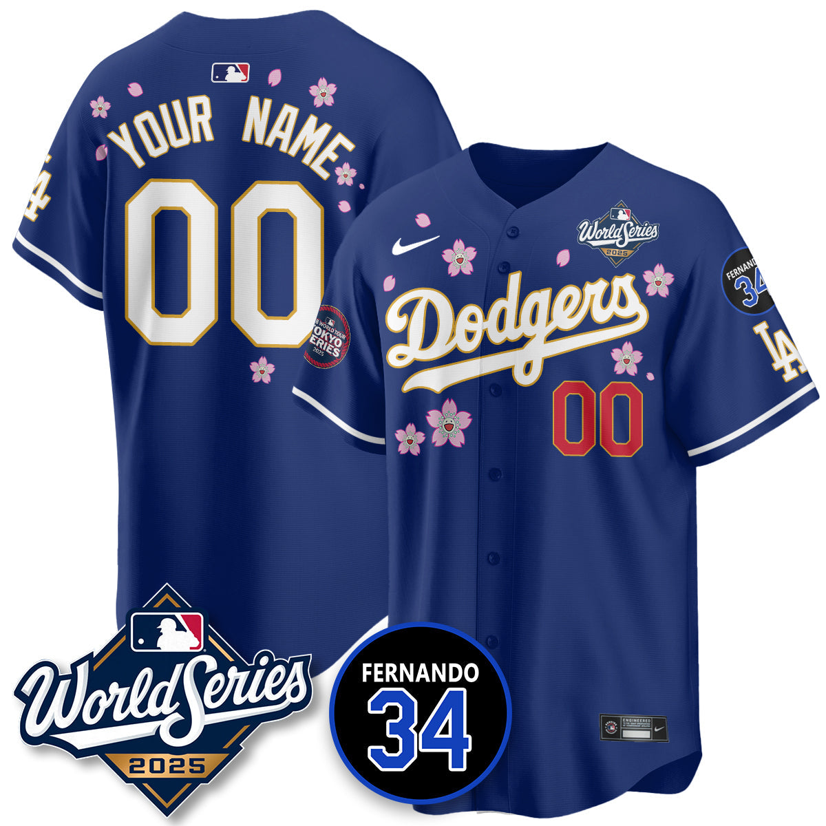 LAD Tokyo Series 2025 NL Champions Custom Jersey - All Stitched