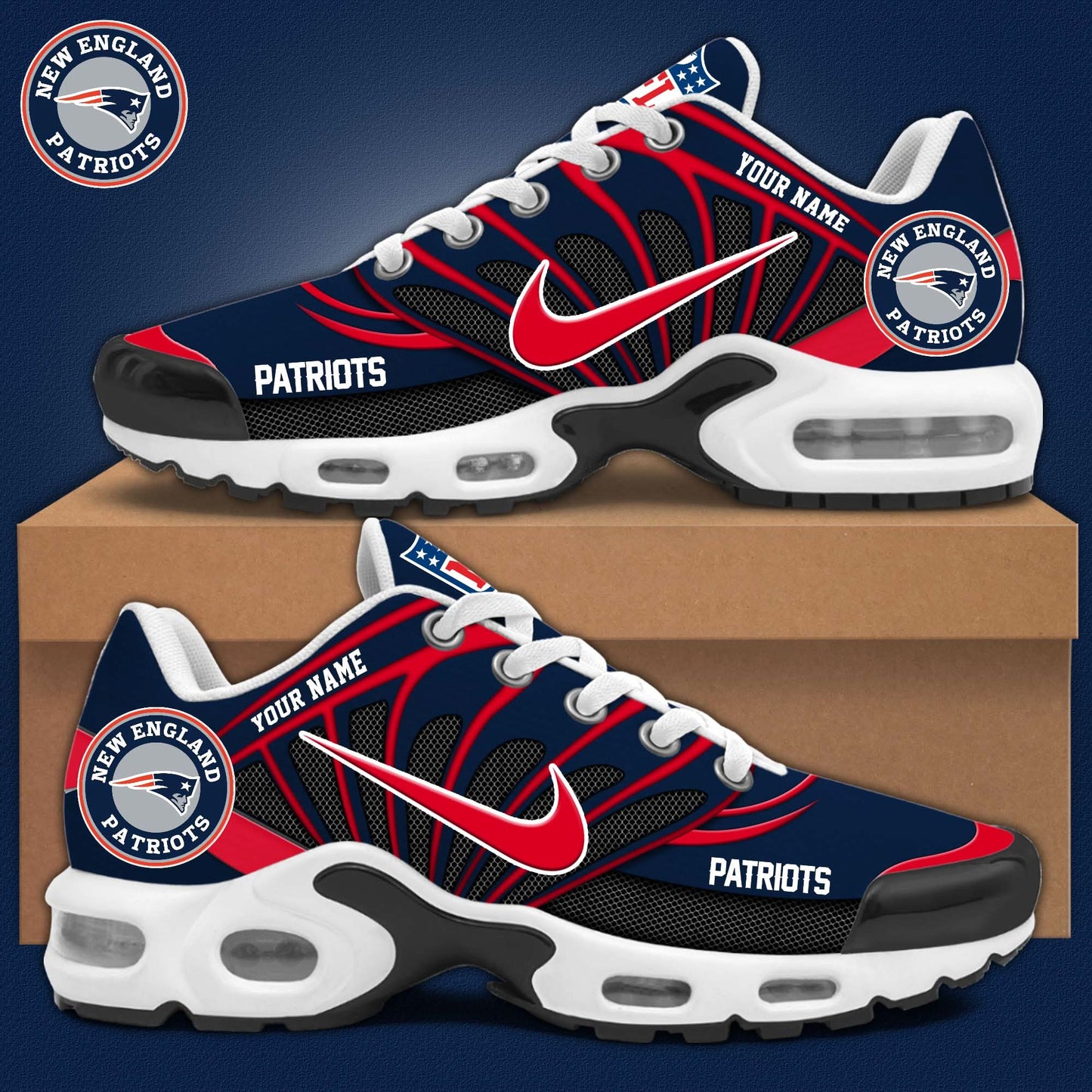 New England Patriots Personalized Shoes Limited Edition