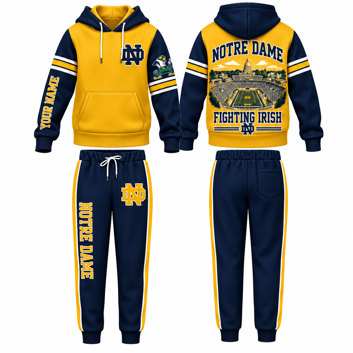 NDFI Streetwear Custom Hoodie Pants Set - Printed