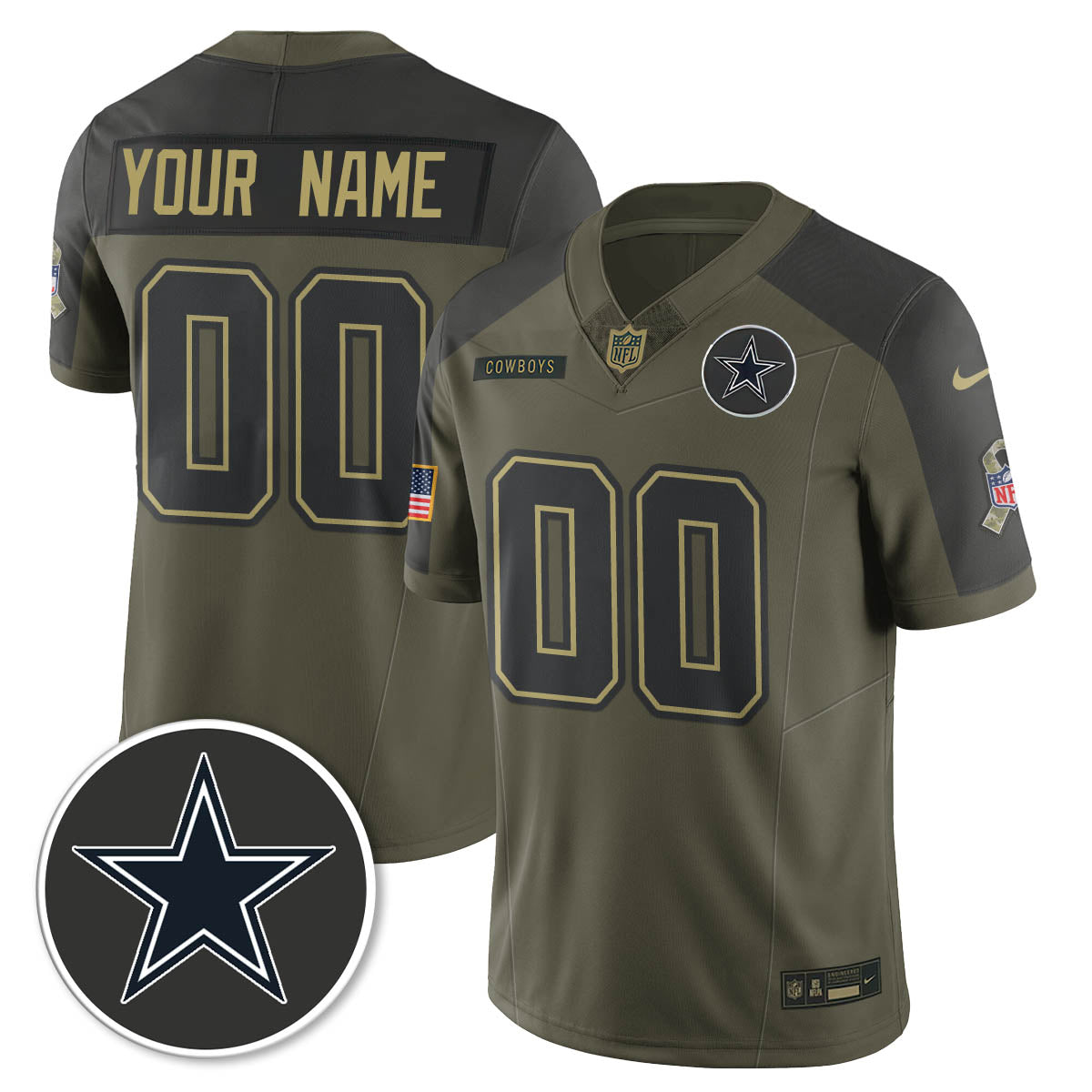 DC 2025 Salute to Service Limited Custom Jersey - All Stitched