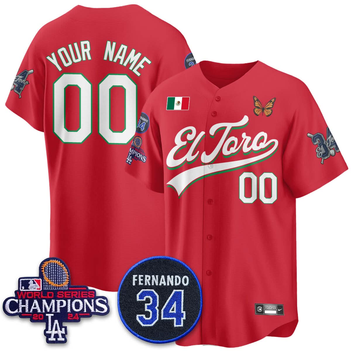LAD Mexican "For 34" Custom Jersey - All Stitched