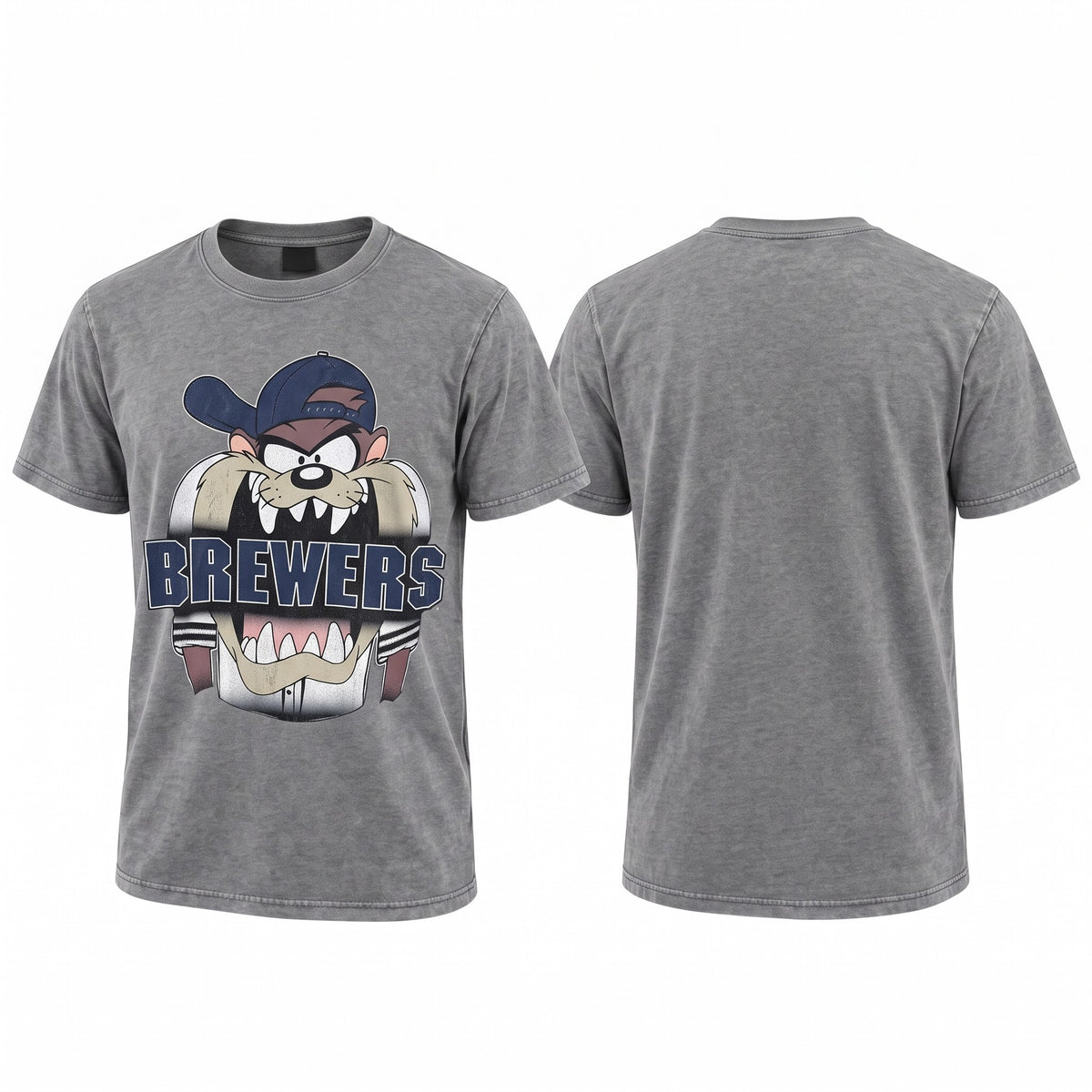 MIL Vintage Cartoon Mascot Washed T-Shirt - Printed