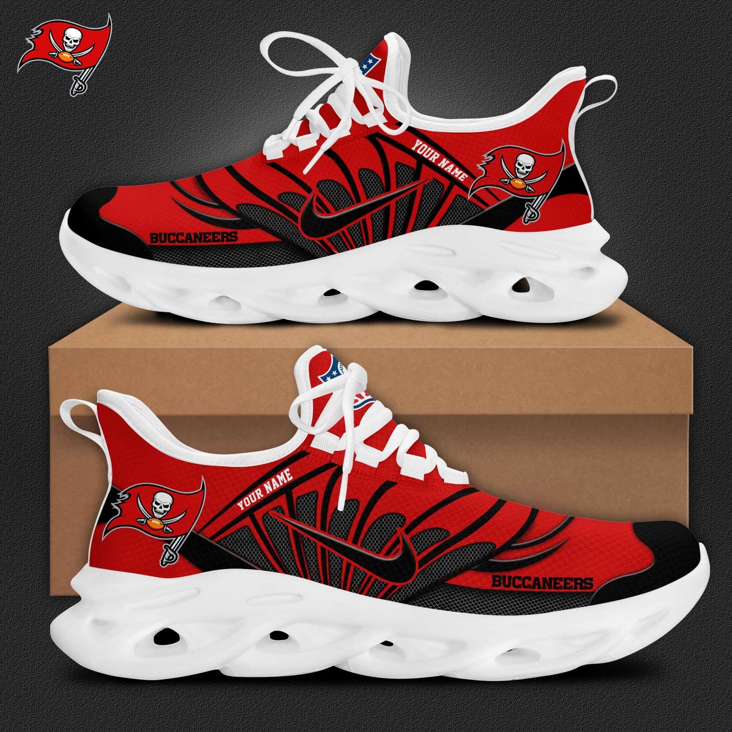 Tampa Bay Buccaneers Customized Premium Max Soul Shoes