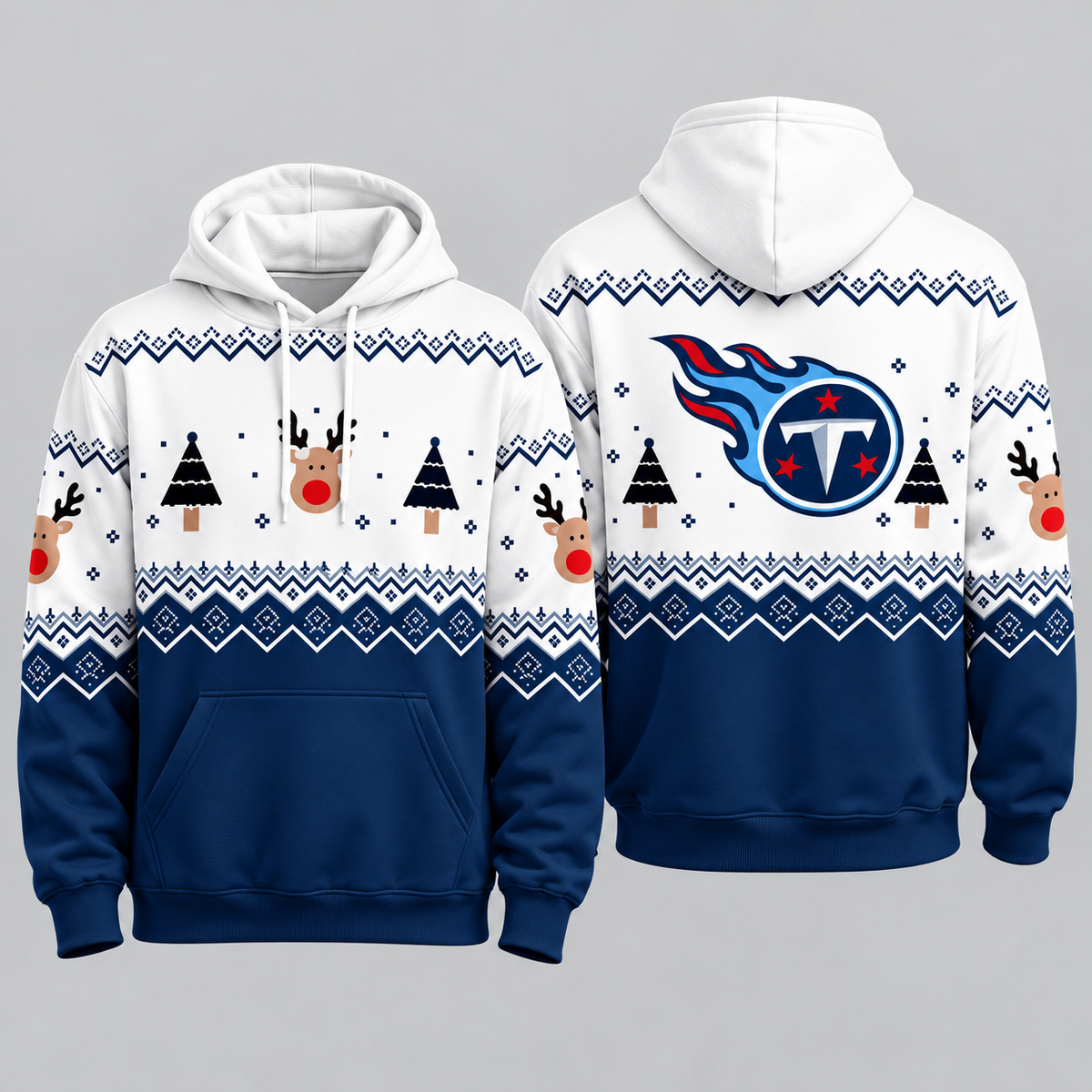 TENN Christmas Fleece Hoodie - Printed