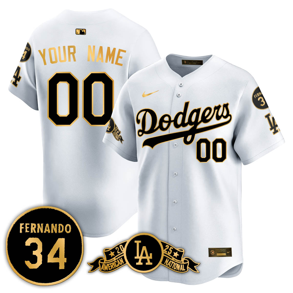 LAD 2025 National League Champions Custom Jersey - All Stitched