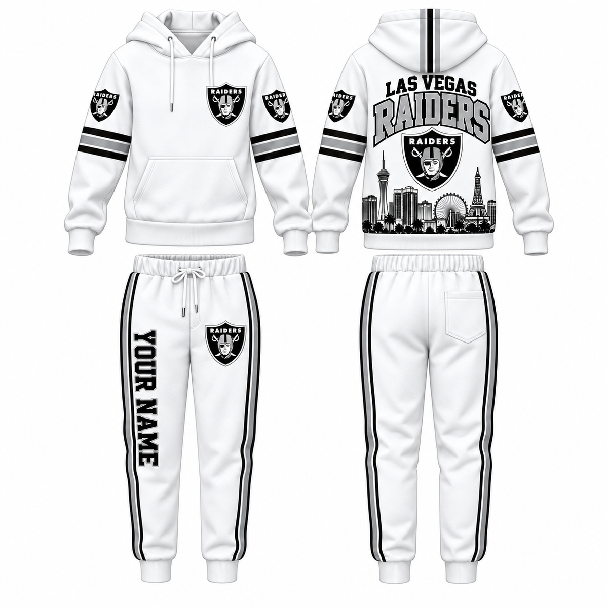 LVR Streetwear Custom Hoodie Pants Set - Printed