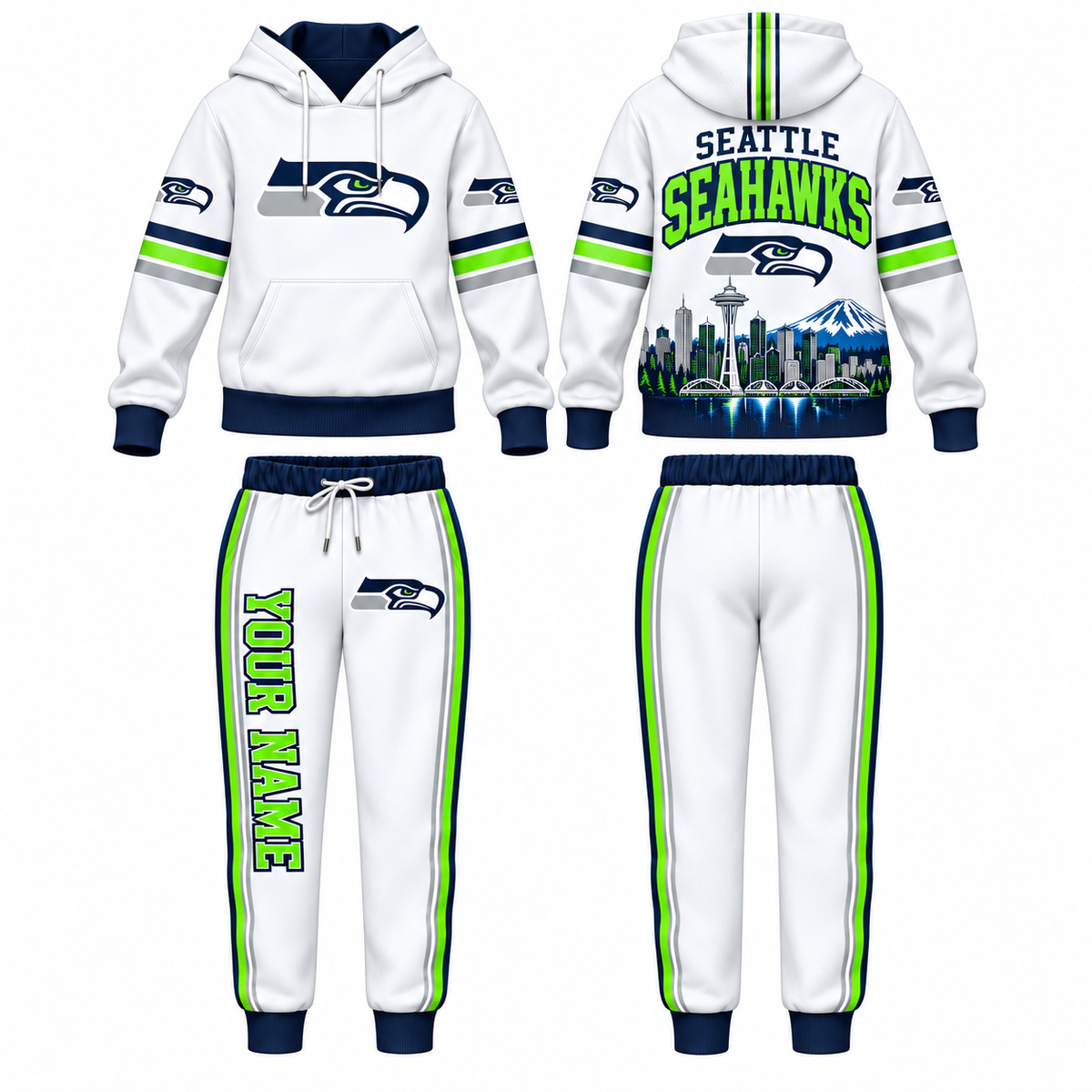 SEA Streetwear Custom Hoodie Pants Set - Printed