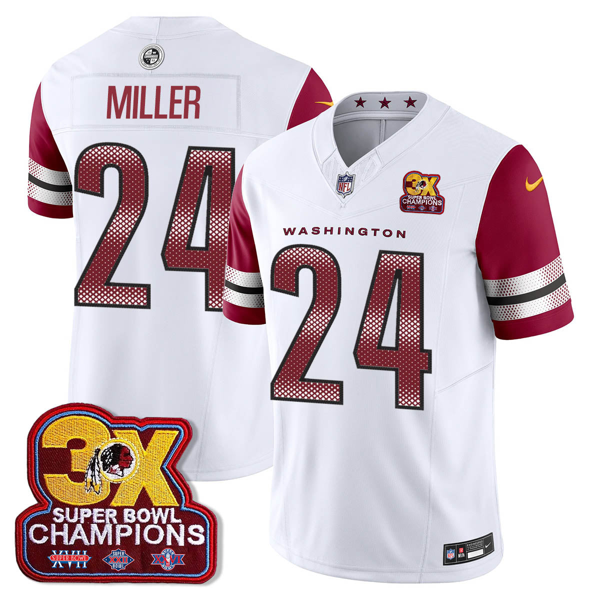 WAS 3-Time Champions Patch Vapor Limited Jersey