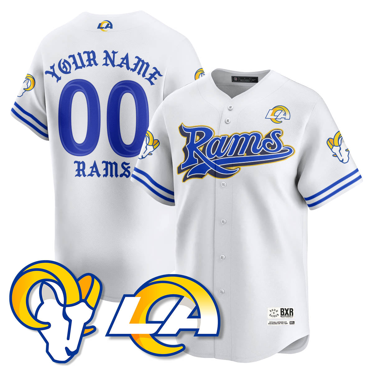 Custom LAR Born x Raised Baseball Jersey - All Stitched