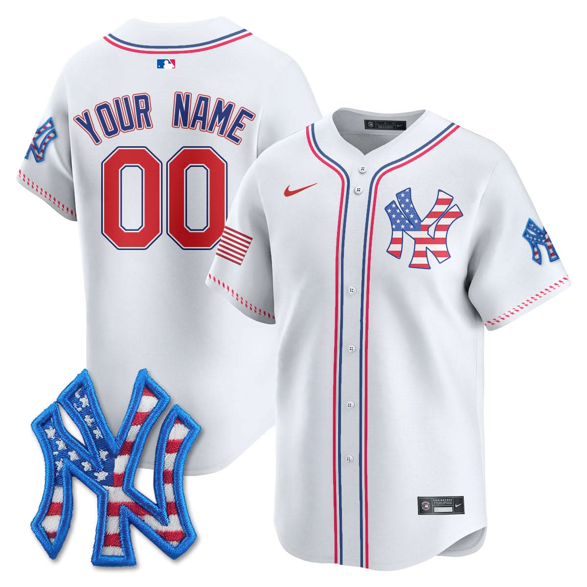 NYY 2025 Fourth of July Custom Jersey - All Stitched