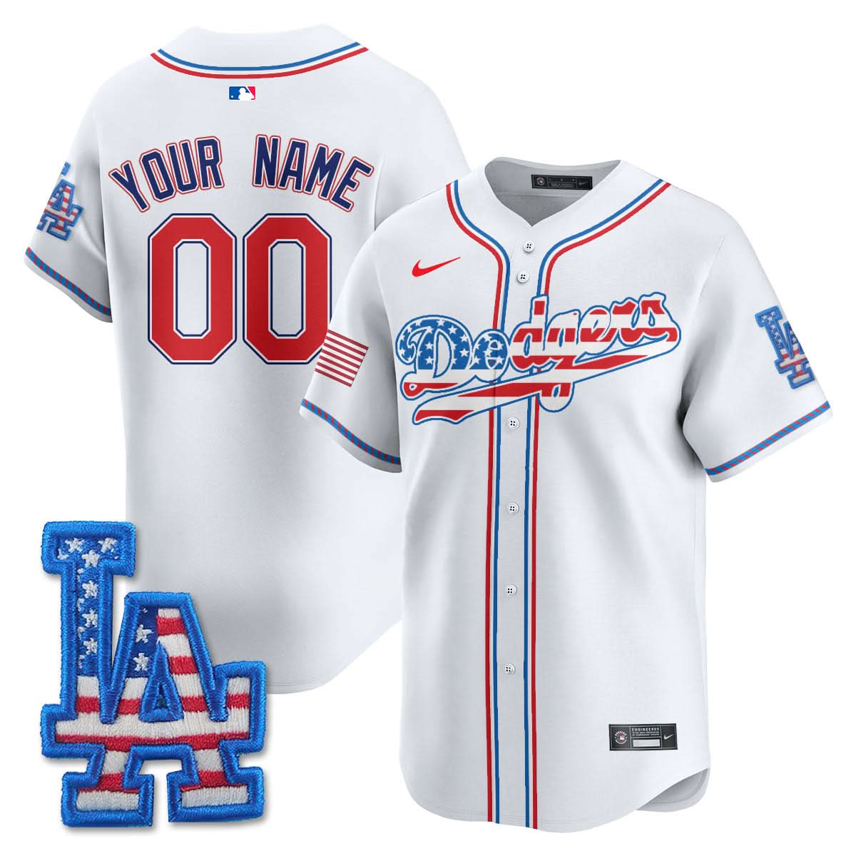 LAD 2025 Fourth of July Custom Jersey - All Stitched
