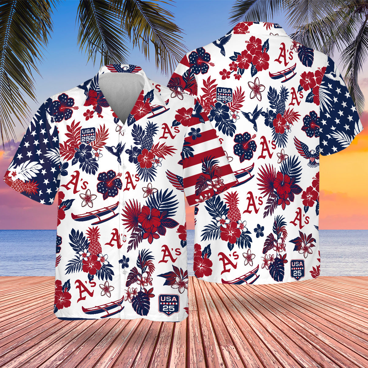 OAK Special Semiquincentennial Hawaiian Design Button Shirt V2