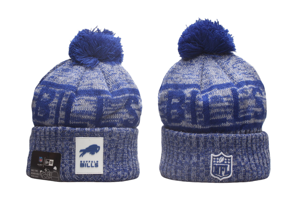 BUF Cuffed Knit Hat with Pom - Rubber Patch