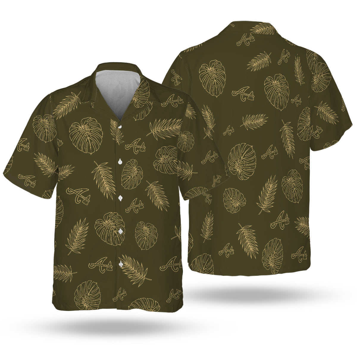 ATL Special Armed Forces Hawaiian Design Button Shirt V3
