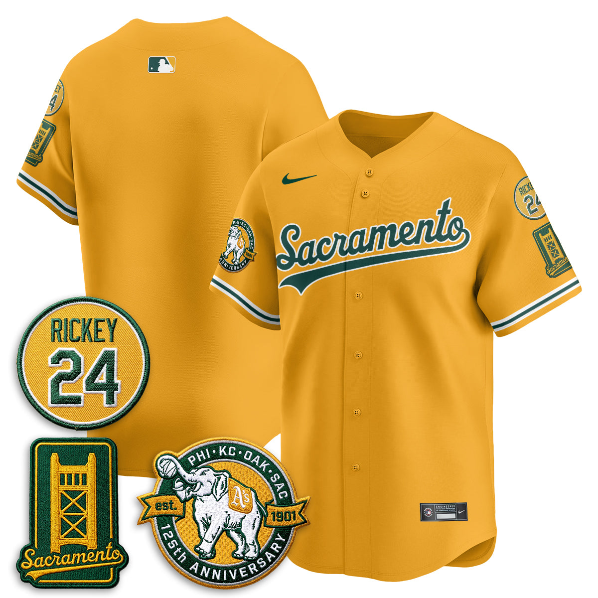 OAK 2026 Alternate Sacramento - Celebrating 125 Years - Limited Vapor Jersey - All Stitched