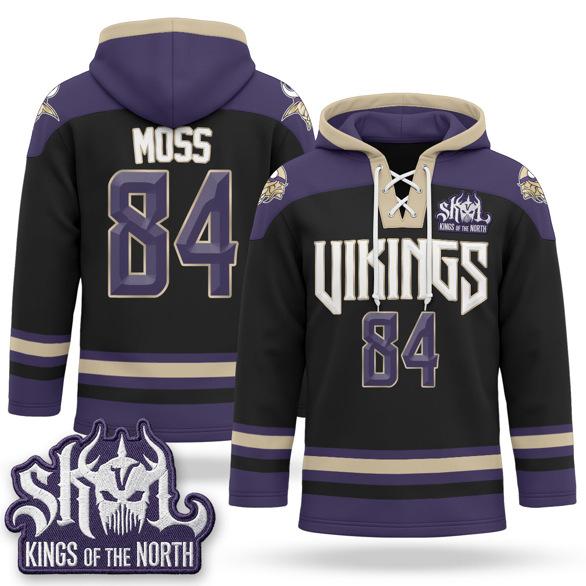 Minnesota Vikings 2026 Rivalries Fleece-Lined Hockey Hoodie - Stitched