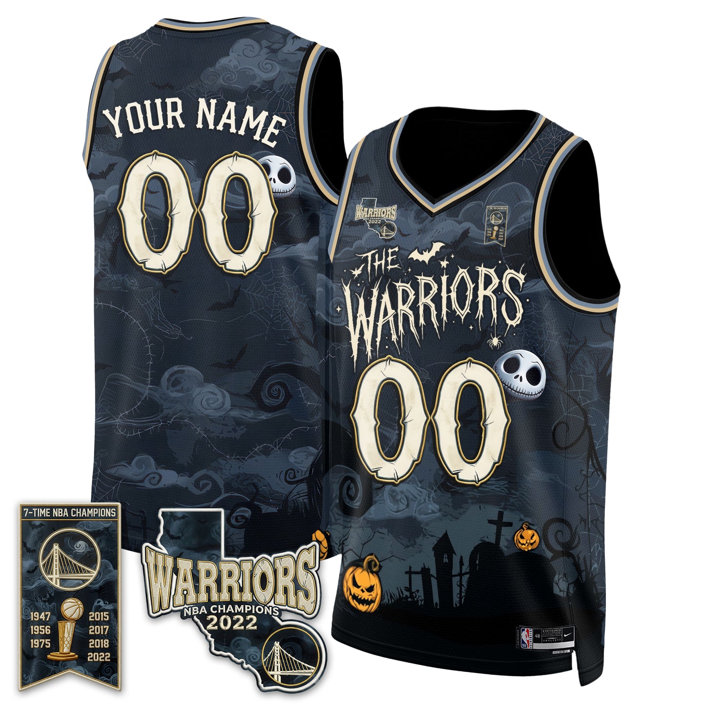 GSW Nightmare Halloween 2026 Edition Vapor Custom Jersey - Printed