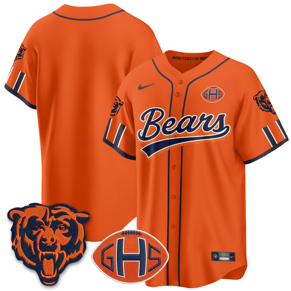 Chicago Bears 2026 Rivalries Baseball Vapor Jersey - Stitched