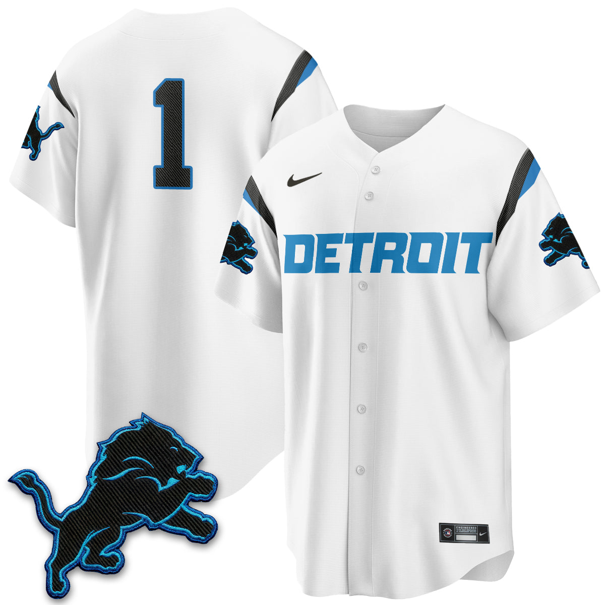 Detroit Lions 2026 Rivalries Baseball Vapor Jersey - Stitched