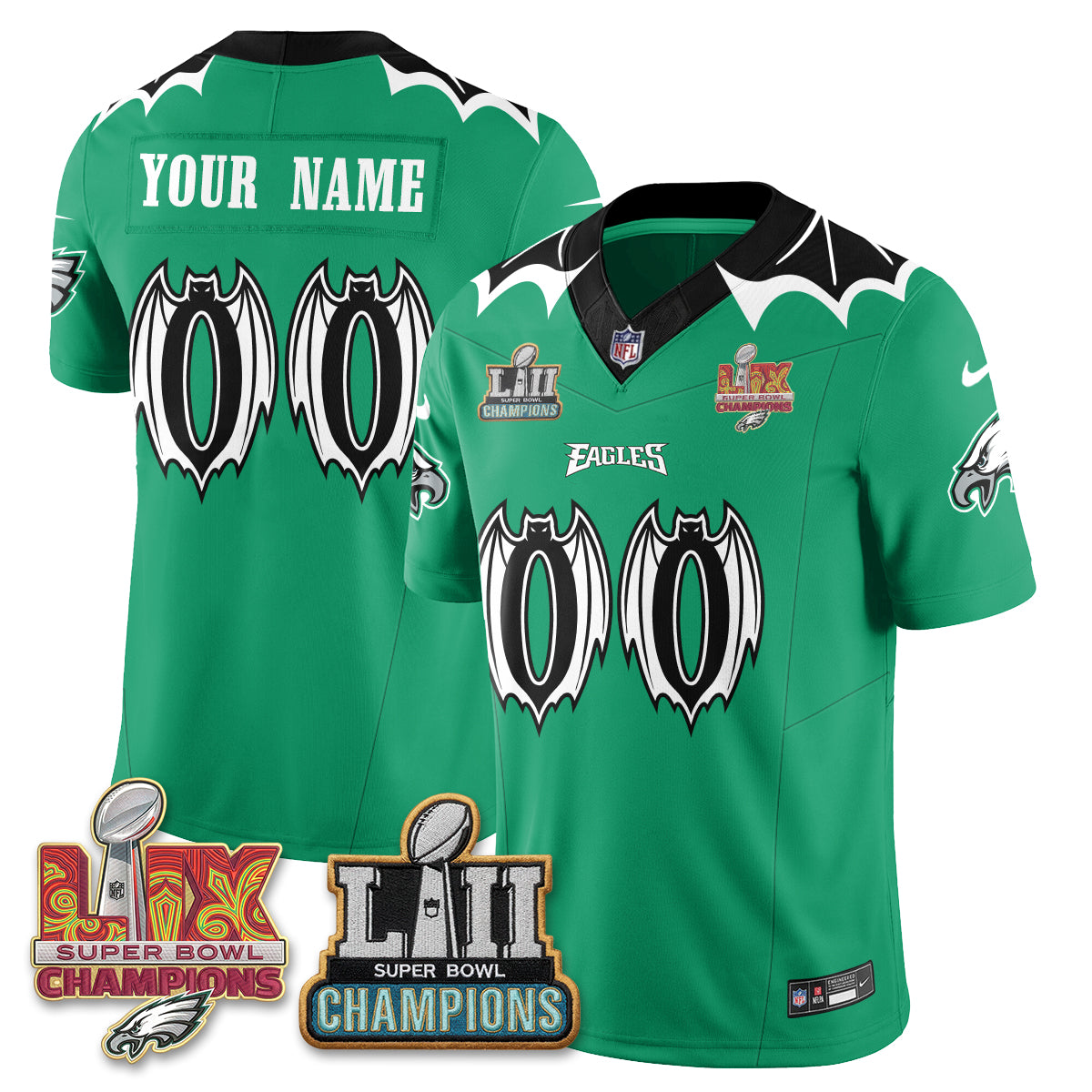 Philadelphia Eagles x Bat Edition Vapor Custom Jersey - Stitched