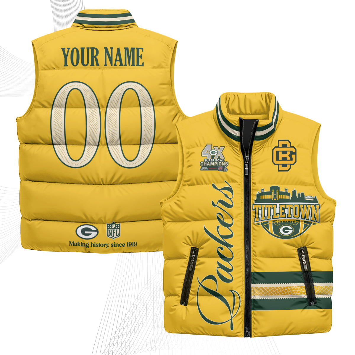 GB 2026 Rivalries Custom Puffer Vest - Printed