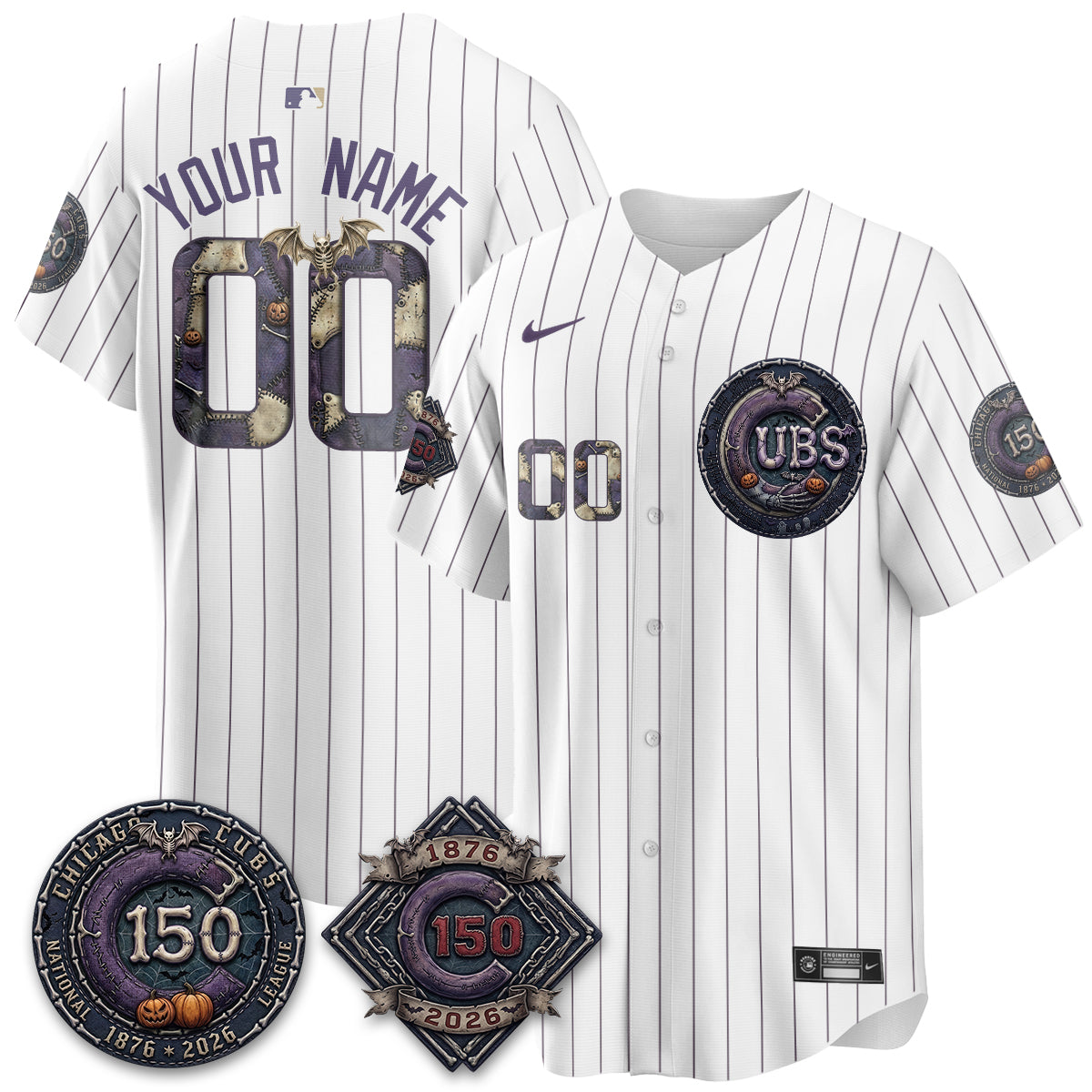 Chicago Cubs Nightmare Edition Vapor Limited Custom Jersey - Printed