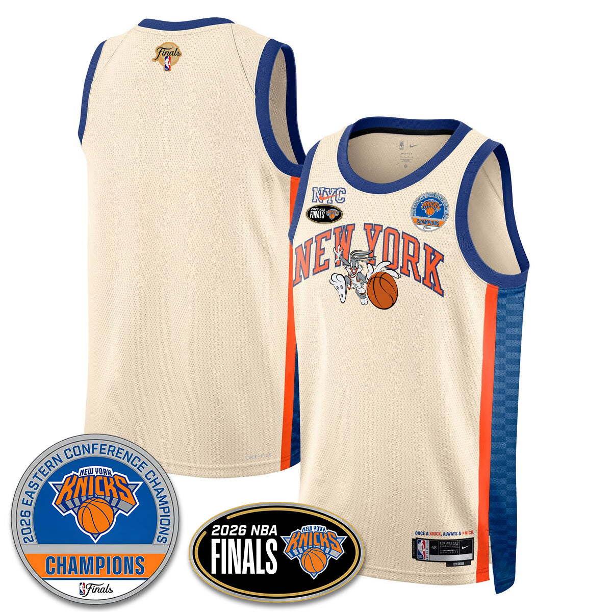 NYK 2026 Basketball Eastern Conference Champions x Bunny Vapor Jersey - Stitched