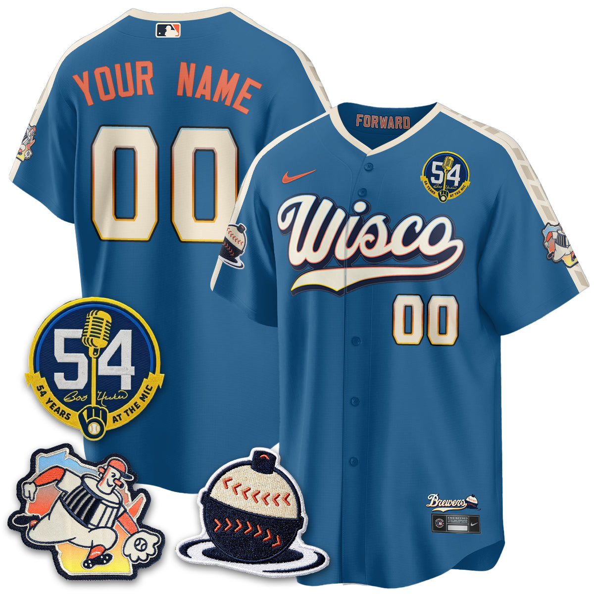 MIL 2026 City Connect Bob Uecker Vapor Limited Custom Jersey - All Stitched V1