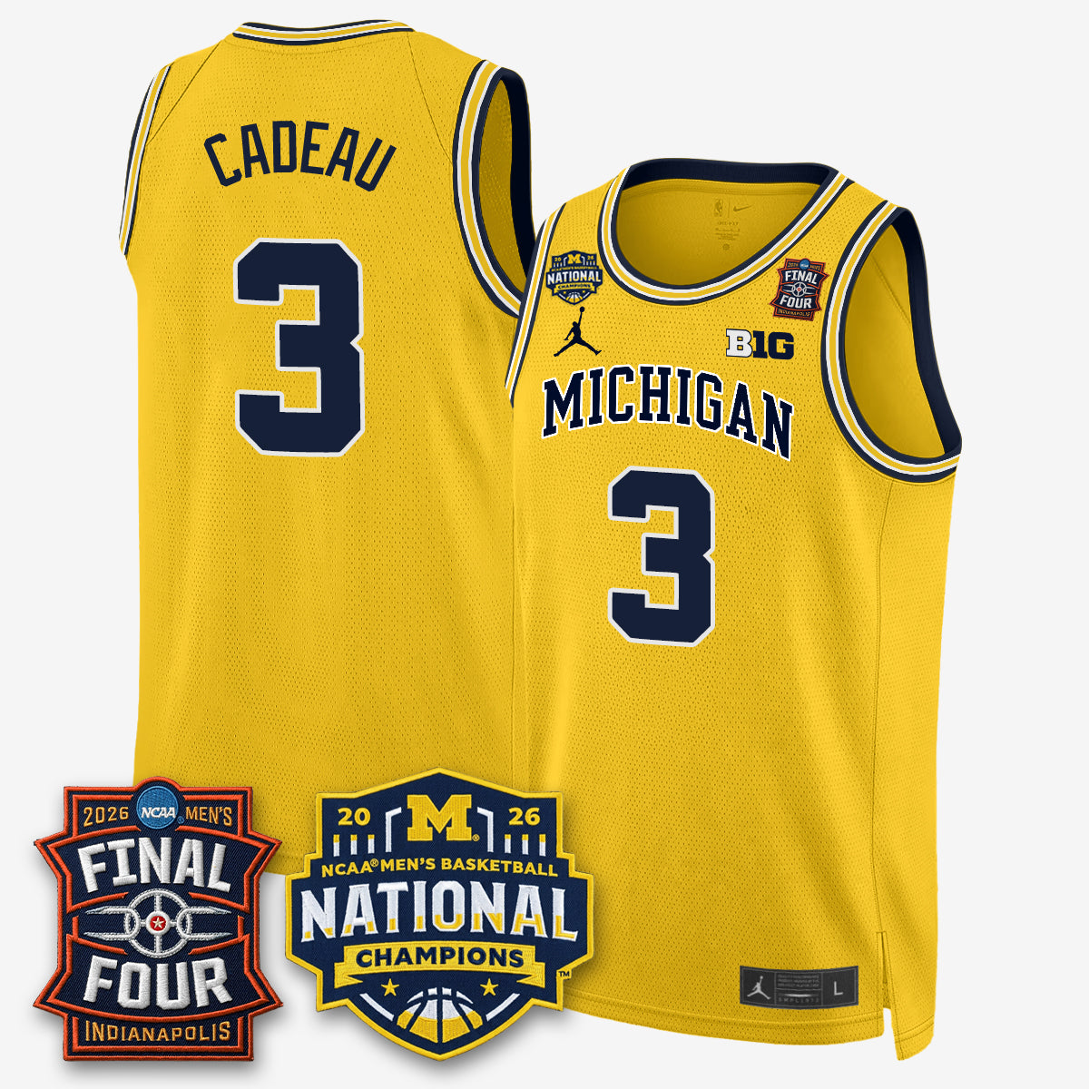 MICH 2026 NCAA Men's Basketball Champions Limited Jersey - All Stitched