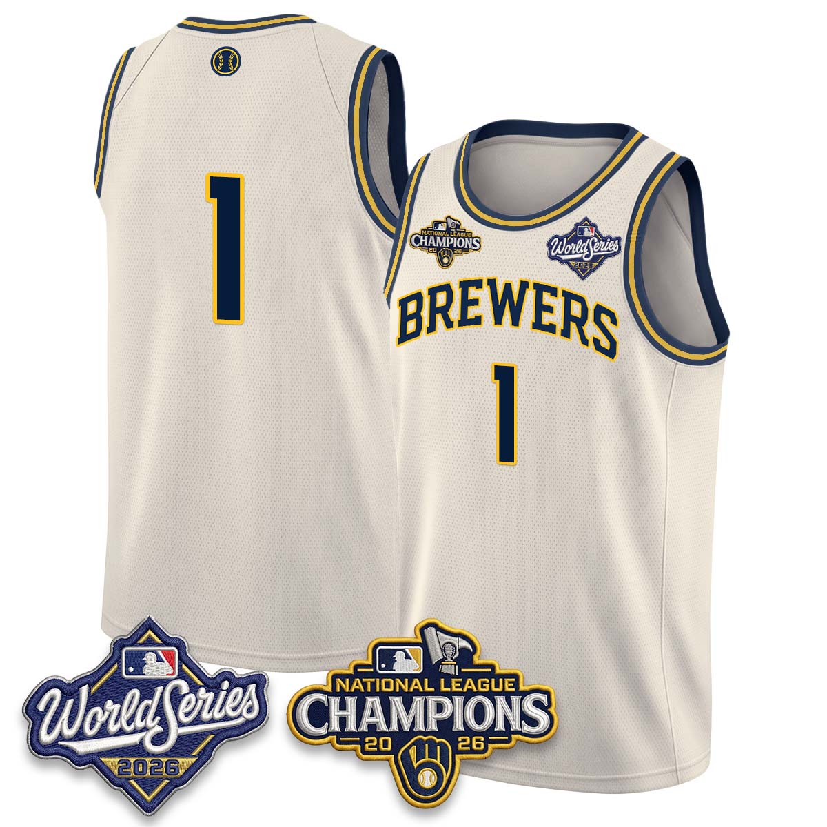 MIL 2026 NL Champions Basketball Jersey - Stitched
