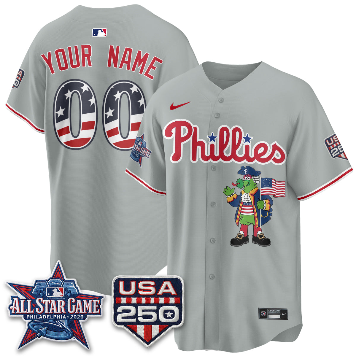 Philadelphia Phillies 2026 All Star Phanatic Edition Vapor Custom Jersey - Stitched