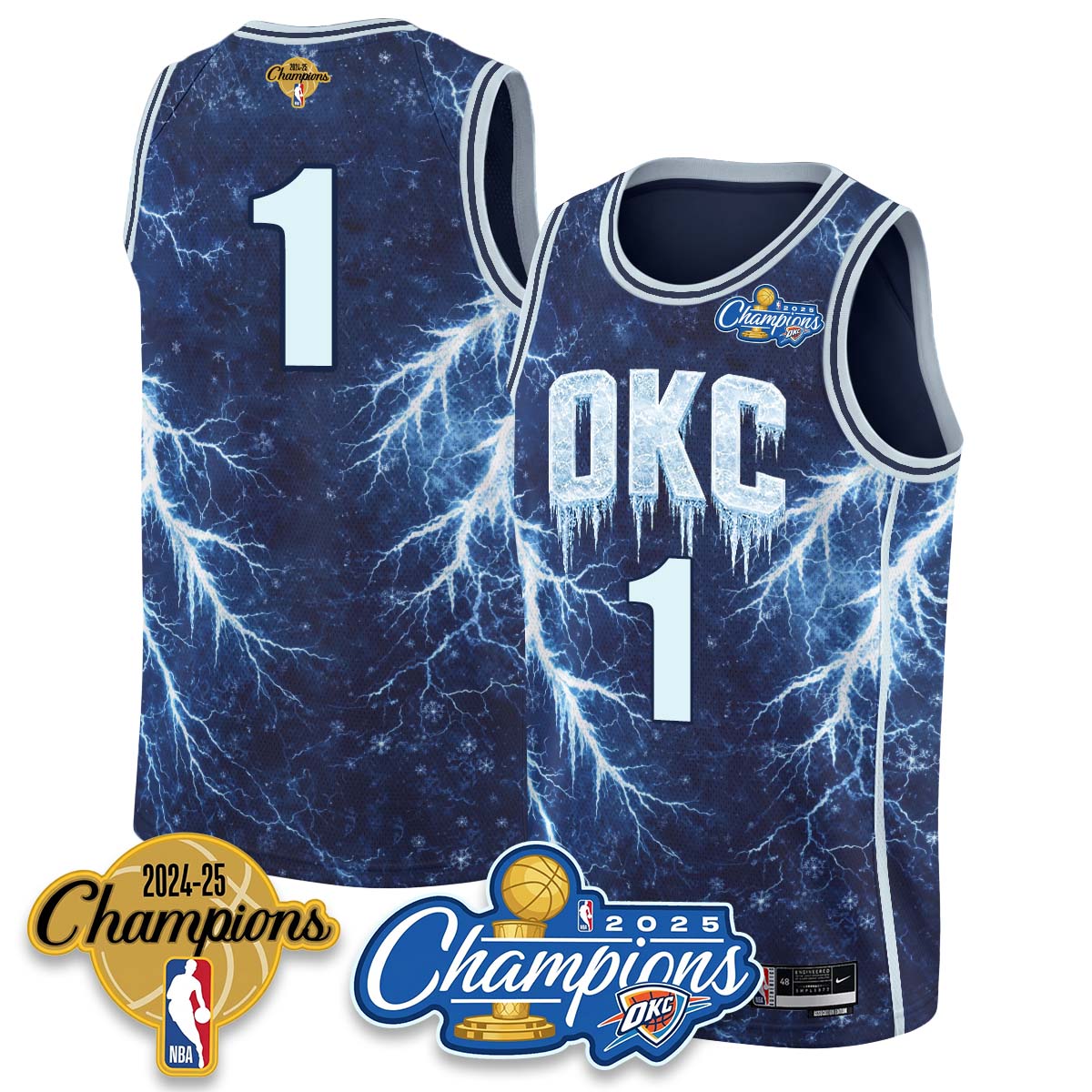 OKC 2026 Xmas Game Night Vapor Jersey - Printed