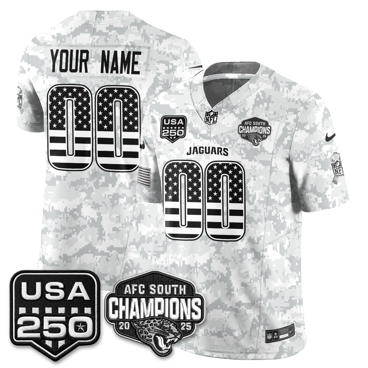 JAX 2026 Salute to Service Vapor Custom Jersey - Stitched