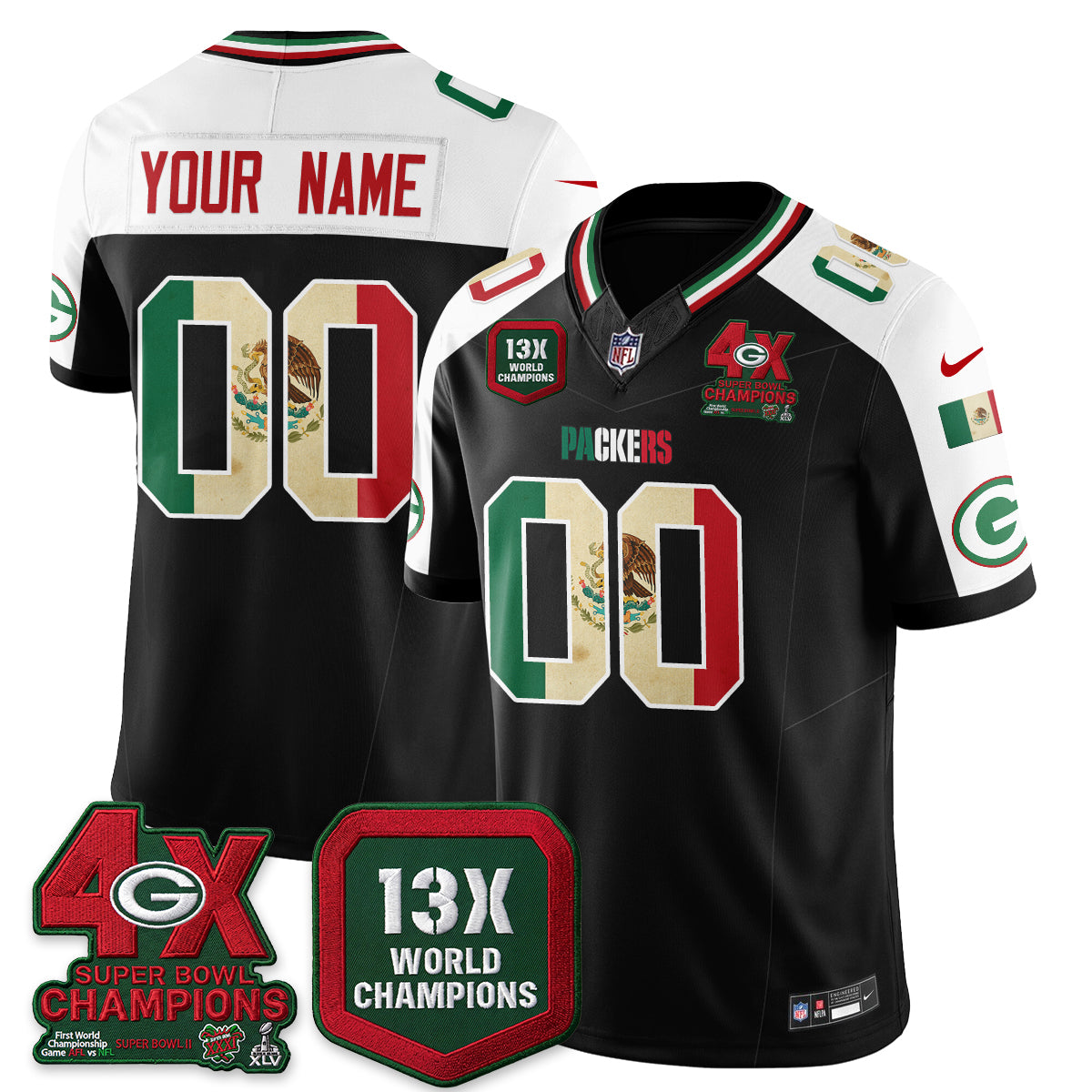 GB Mexico Edition Vapor Custom Jersey - Stitched
