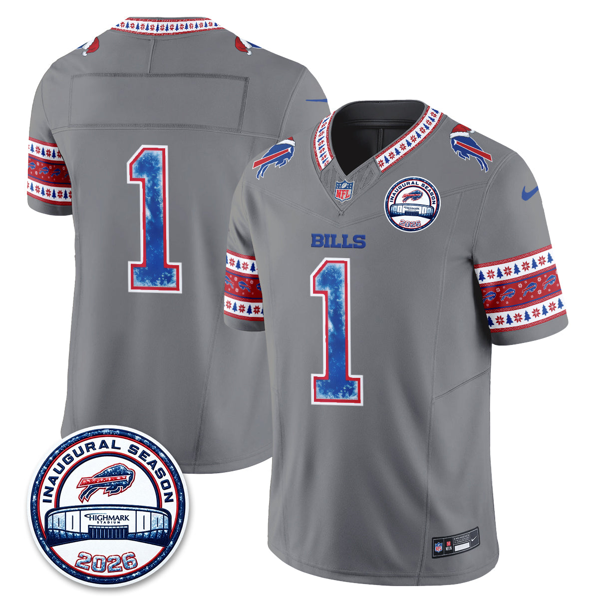 Buffalo Bills Xmas Edition Vapor Jersey - Stitched