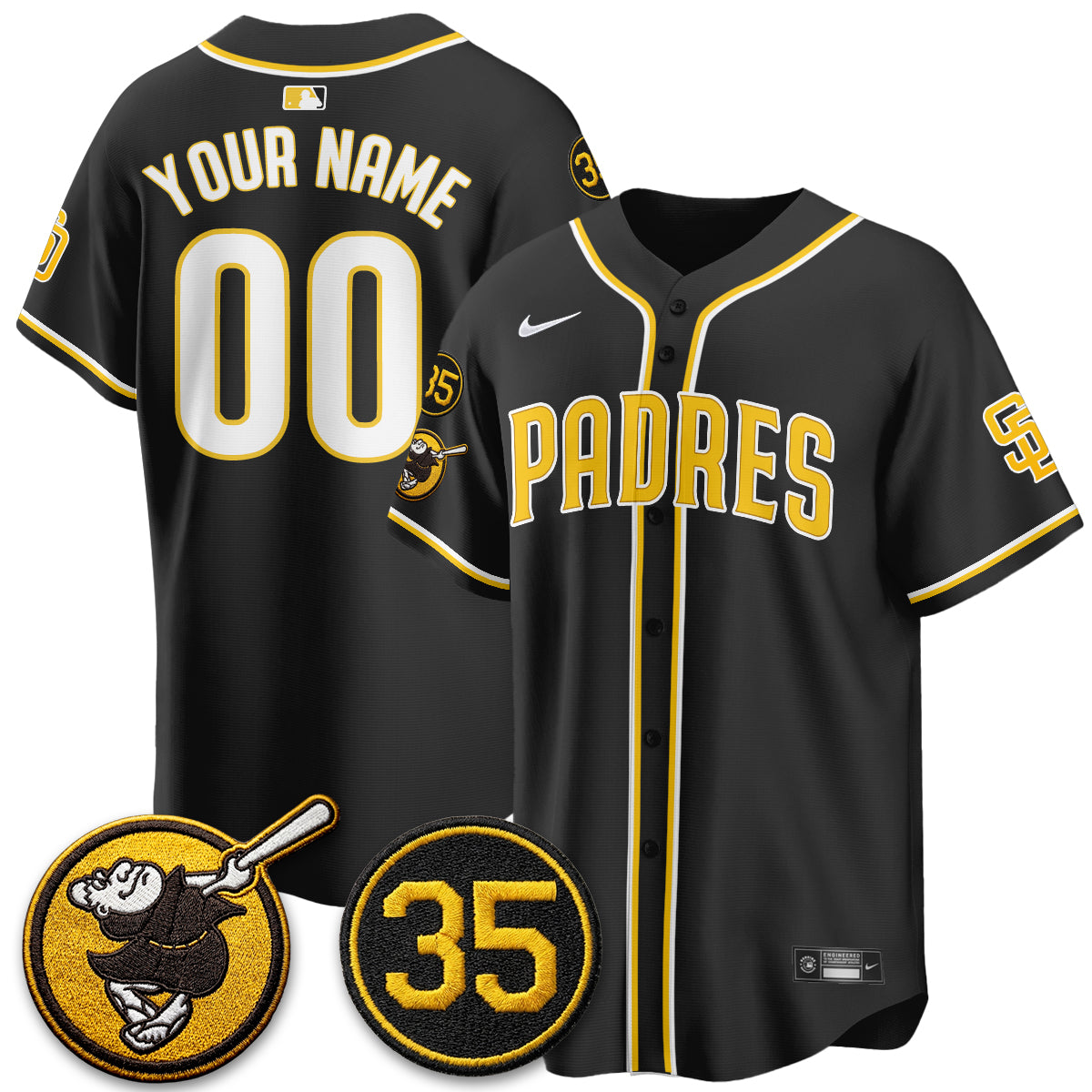 SD 2026 Black Out Style Limited Vapor Custom Jersey - All Stitched