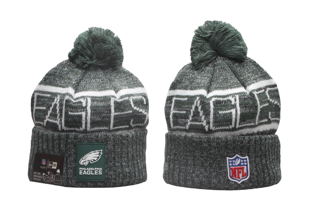 PHI Cuffed Knit Hat with Pom - Rubber Patch