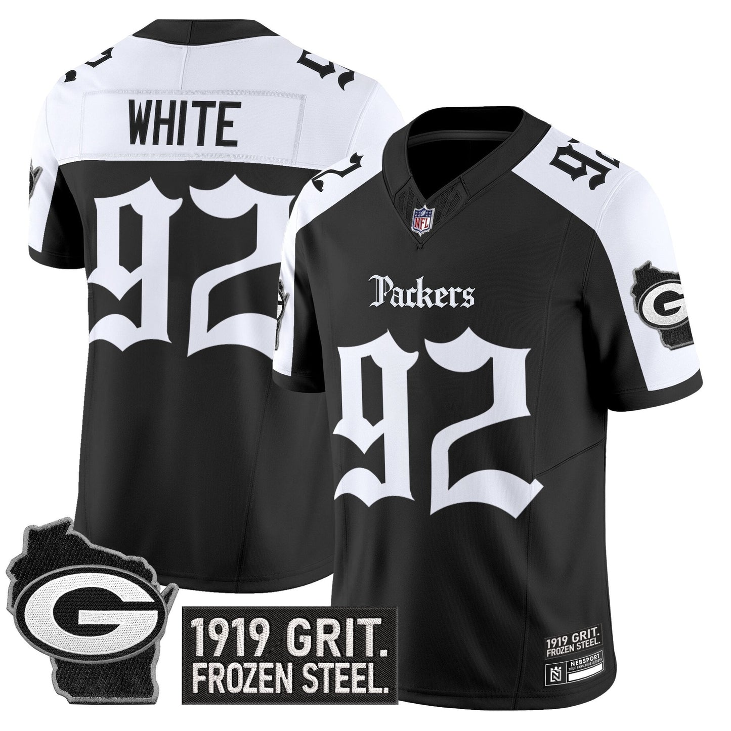 Men's Green Bay Packers 'Gothic Frozen Tundra Edition' Vapor Limited Jersey - All Stitched