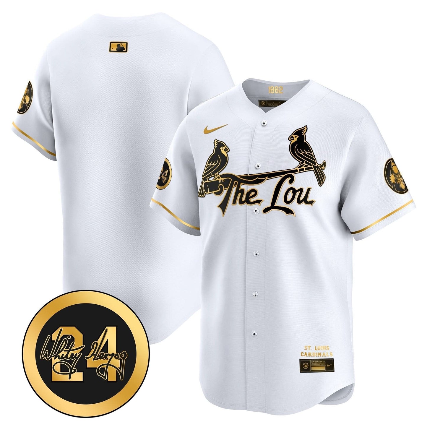 SLC 2024 City Connect Whitey Herzog Patch Vapor Premier Limited Jersey - All Stitched
