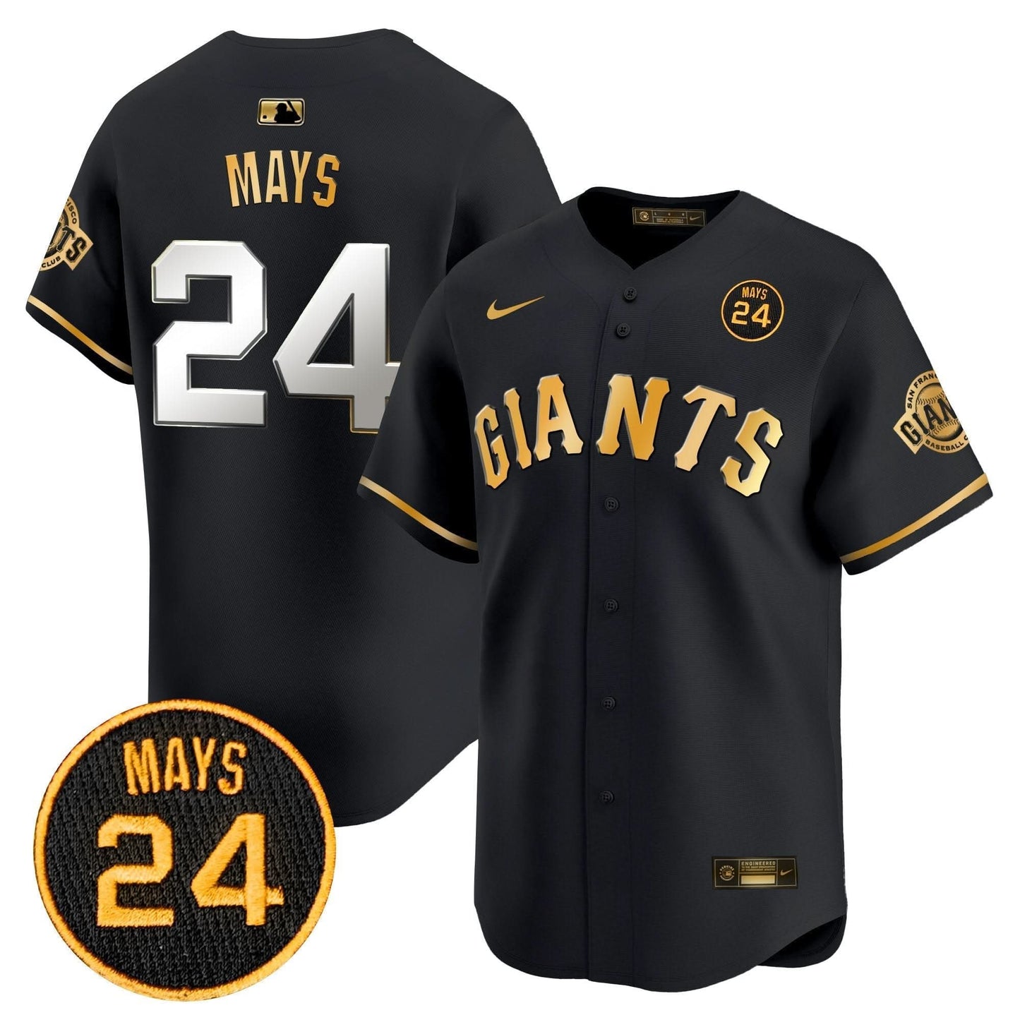 SFG 2024 Willie Mays Patch Vapor Premier Limited Jersey V3 - All Stitched