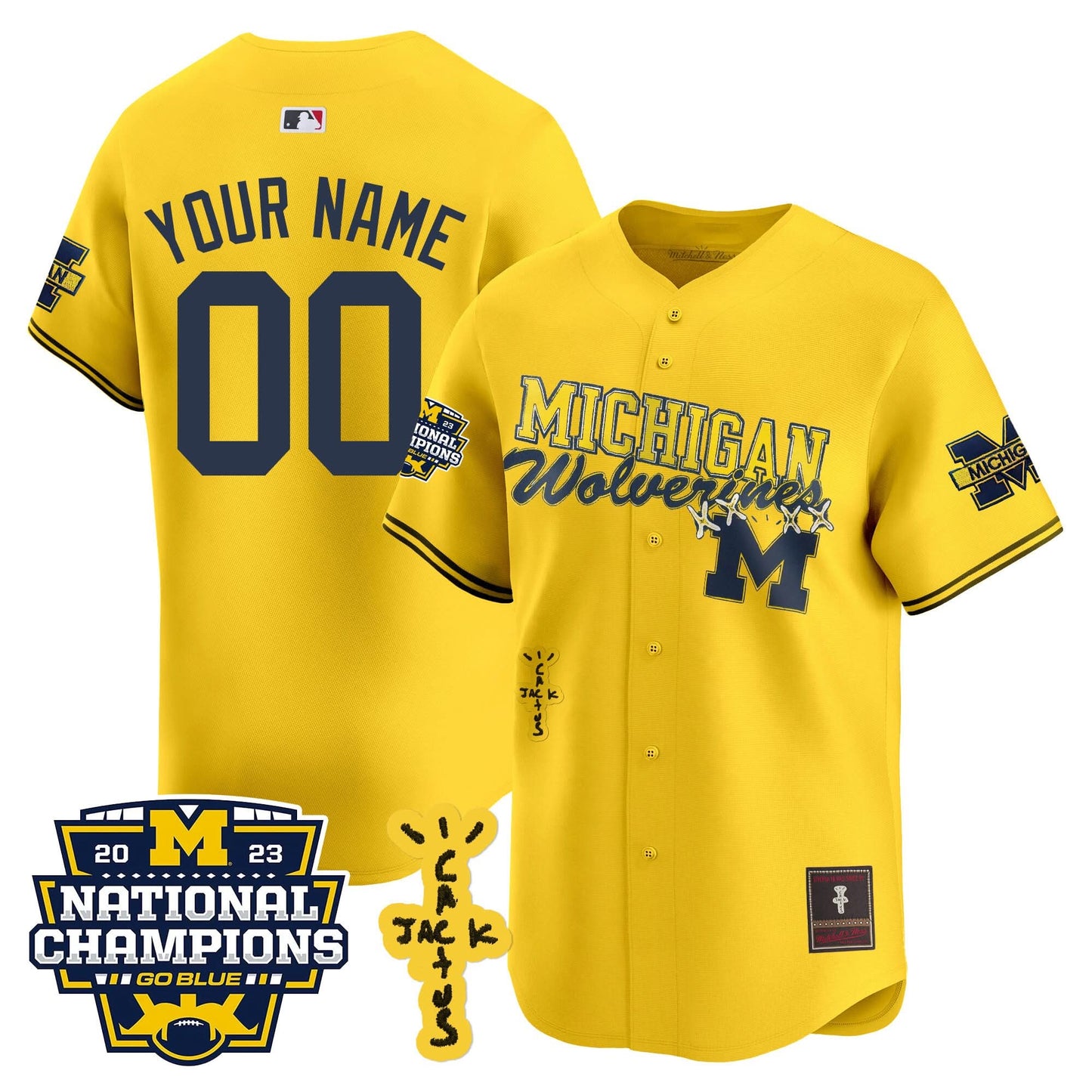 MW Cactus Jack Champions Baseball Custom Jersey - All Stitched