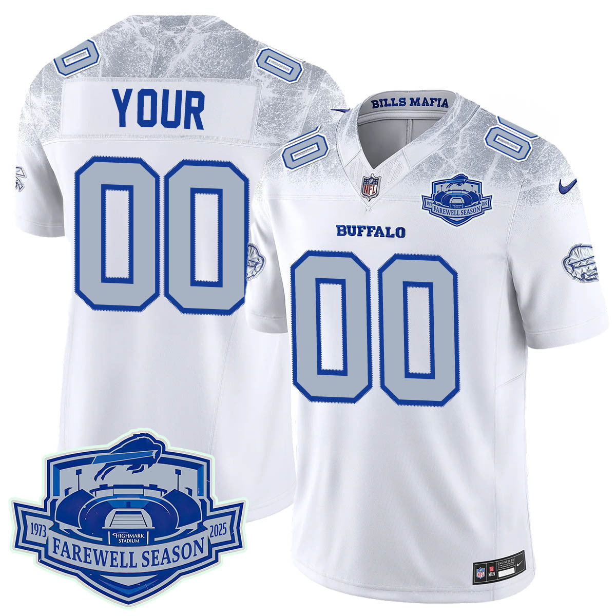 Buffalo Bills 2025 Custom Jersey All Stitched - Farewell to Highmark Stadium