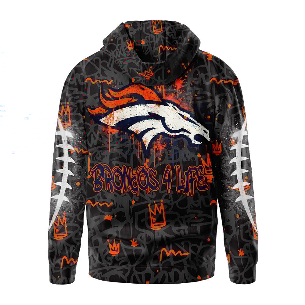 Denver Broncos | Premium Special Graffiti My Team 4 Life Hoodie MM