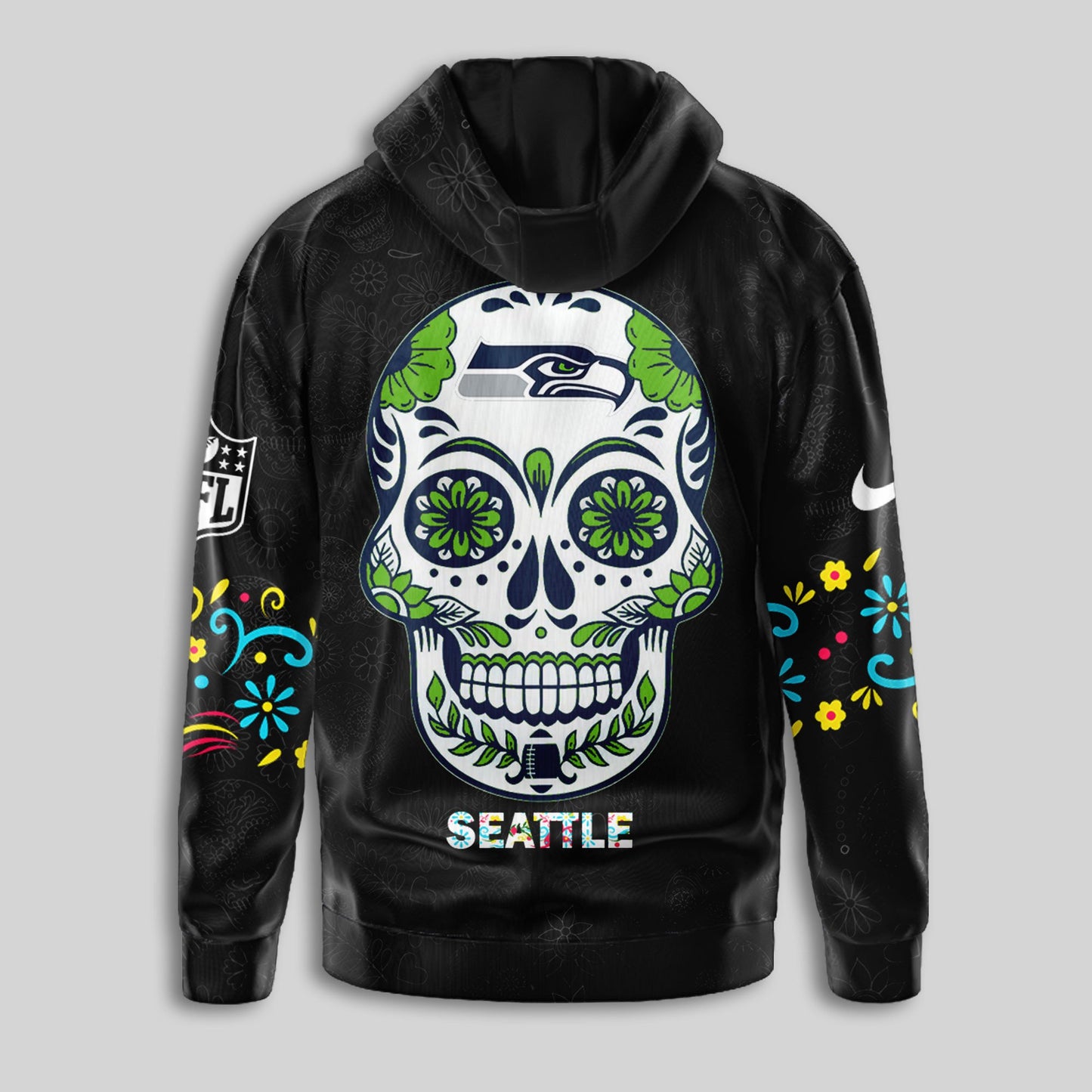 Seattle Seahawks | Premium Dia de los Muertos Limited Editions Hoodie MM