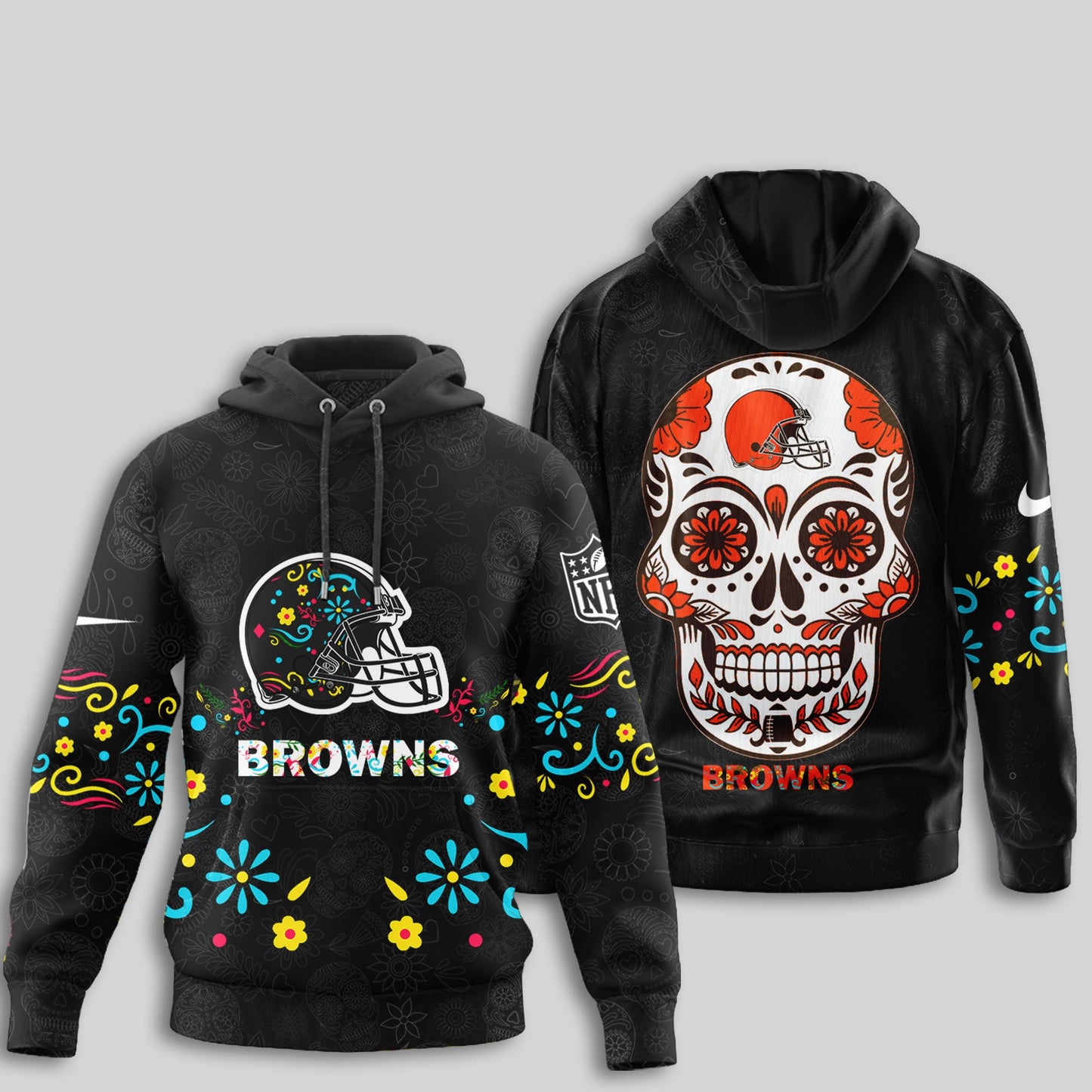 Cleveland Browns | Premium Dia de los Muertos Limited Editions Hoodie MM