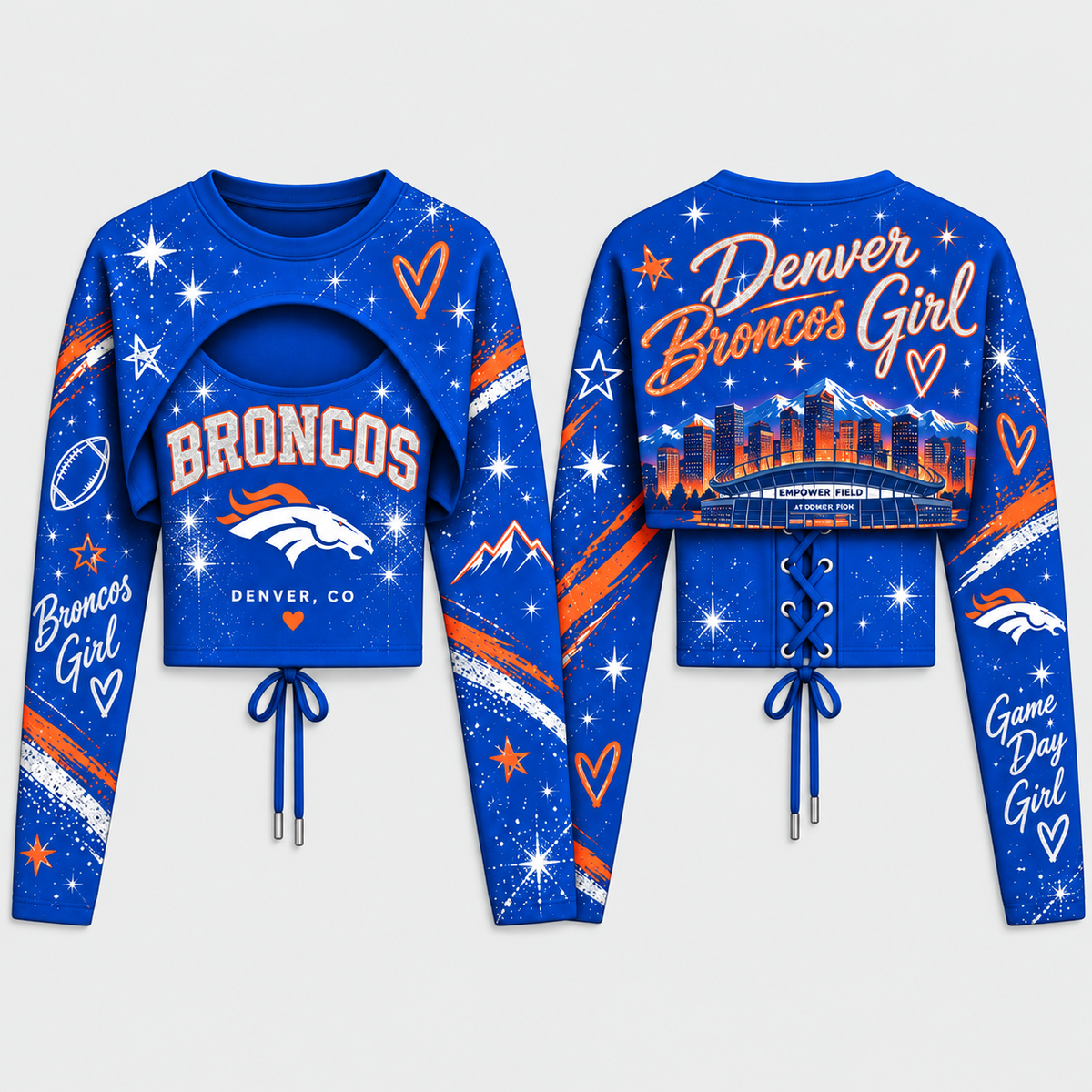 Denver Broncos "Denver Girl" Shrug Cami - Printed