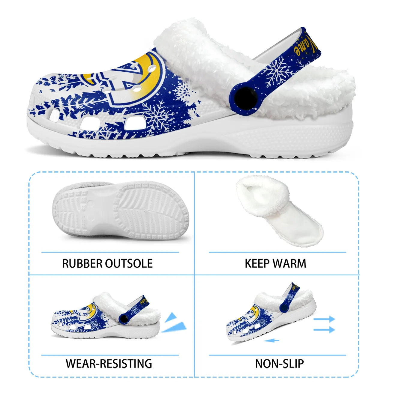 LAR Fleece-Lined Clogs - Comfortable in Winter