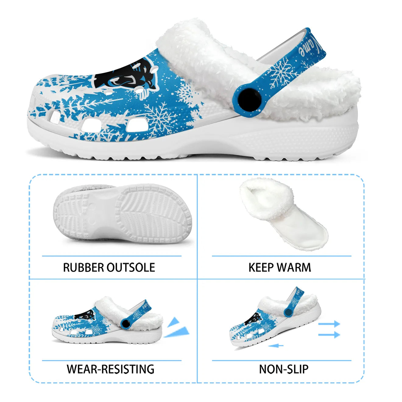 CAR Fleece-Lined Clogs - Comfortable in Winter